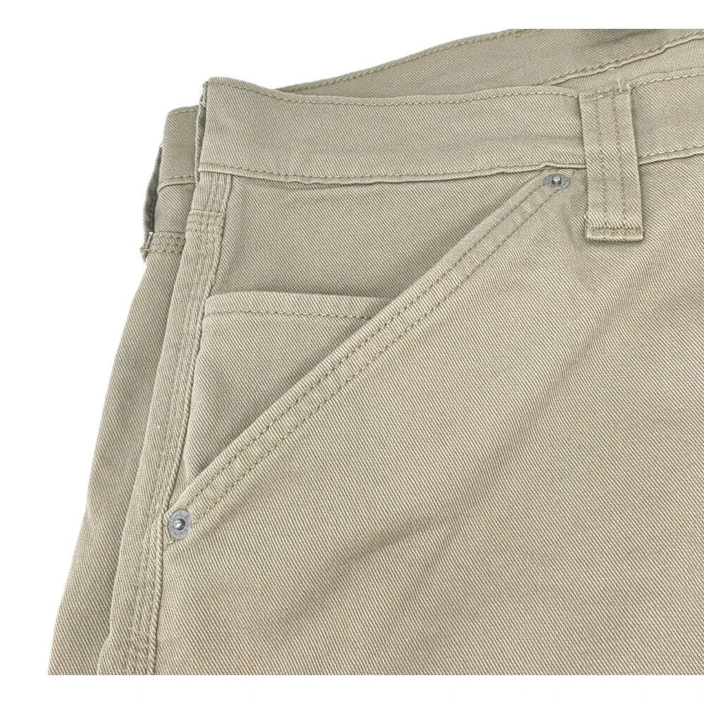 Levi Strauss Signature 40x30 Mens Cotton Carpenter Jeans American Khaki Straight